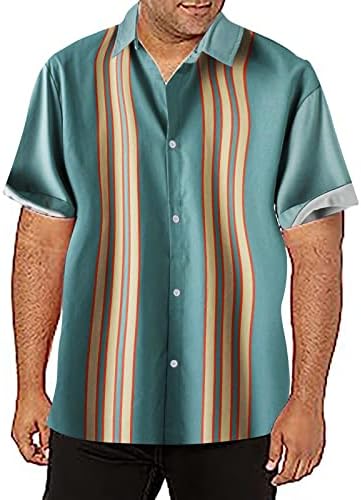 Bmisegm Лятна Мъжка Тениска Мъжки Ежедневни Ризи С Къс ръкав копчета Плажни Ризи Тропически Летни Ризи N Shirt