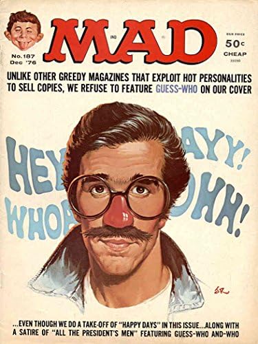 Луд #187 комикс VG ; E. C | Декември 1976 списание Happy Days Inn