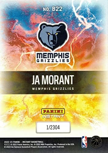 2022-23 Миг пред Панини B22 Баскетболно карта Джа Моранта Гриззлис