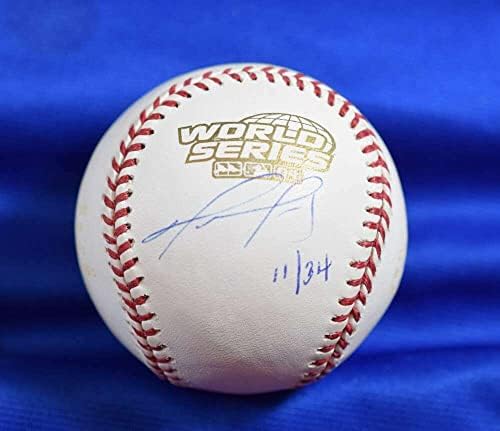 Дейвид Ортиз MLB Щайнер Coa Автограф 2004 Световните серии Подписан Бейзбол Бейзболни Топки с Автографи