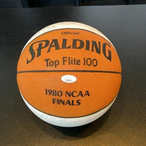 1979-80 Екип от калифорнийския университет Bruins NCAA Champs Подписа Официални баскетболни топки на Финалите