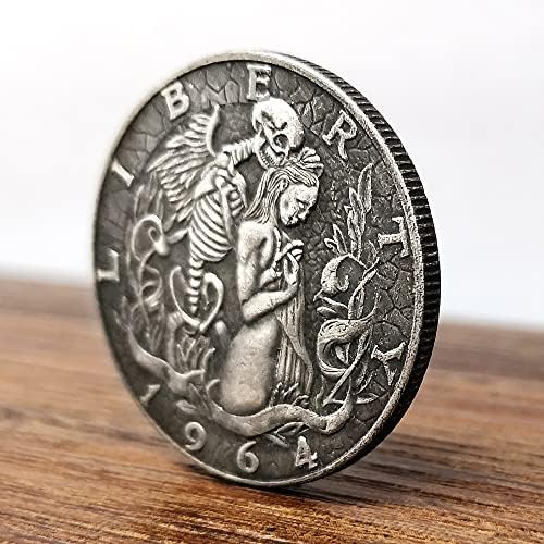 Любовен Дяволът навсякъде Блуждающая Монета Вълшебна Монета 1964 Кенеди Монета в Полдоллара Възпоменателна Монета С Надпис Монета