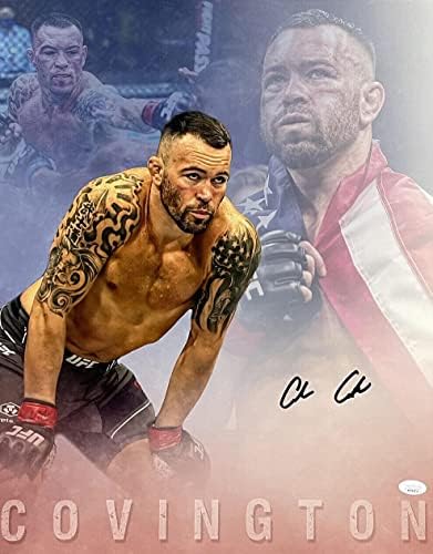 Колби Covington Подписа Фотоколлаж UFC 16x20 JSA ITP - Снимки на UFC с автограф