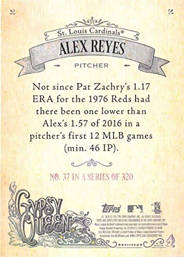2017 Topps Gypsy Queen 37 Бейзболна картичка начинаещ Сейнт Луис Кардиналс Алекс Рейеса