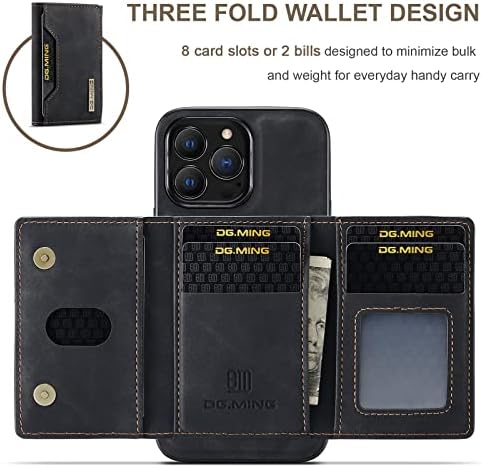 JERYAQTQ Кожена Подвижна Чантата си за телефон, Съвместим с iPhone 13 Pro Max, една Чанта-портфейл за мъже 2