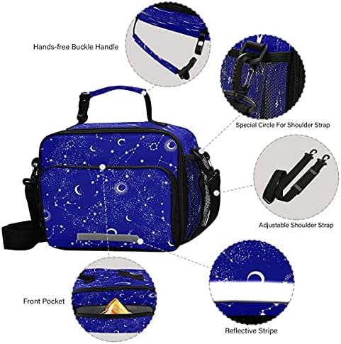 MNSRUU Студентски Чанта за Обяд Космическа Galaxy Съзвездие на Зодиака Звезда Изолирани Чанти За Обяд Чанта