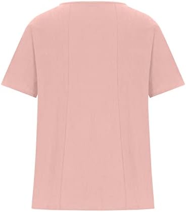 PANOEGSN/ Дамски Летни Тениски с кръгло деколте, Ежедневни Блузи Големи Размери, Елегантни Графични Тениски,
