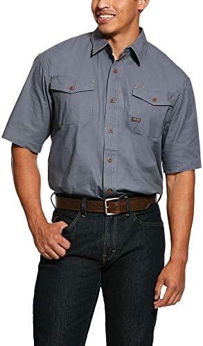 Мъжки работна риза ARIAT от здрава Дюрастретчи, изработени от Голяма и Висока арматура