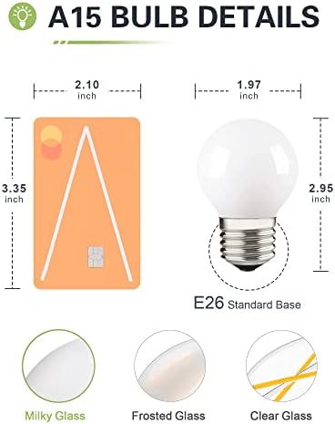 LUMILECT 25 W, Еквивалент на A15, Led лампа за монтаж на таван, вентилатор, лампа Едисон с регулируема яркост