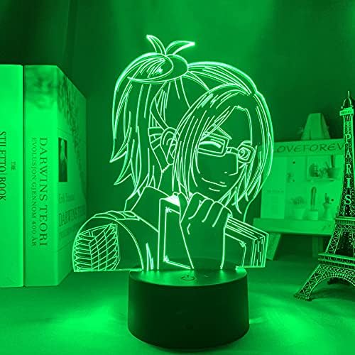 3D PLUS 3D Иллюзионная Лампа Аниме Нощни осветителни Тела, Спалня 7 Цвята Мига Сензорен Прекъсвач с захранван