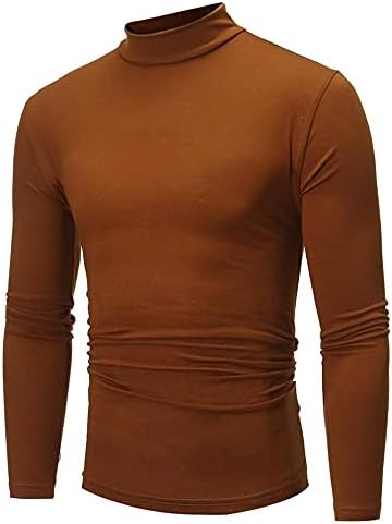 Realdo Мъжка Мода Термальность Оформление Поло Тениски с Дълъг Ръкав Ежедневното Slim Fit Участък от Основния