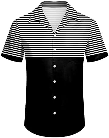 Мъжки Ежедневни Ризи с Къс Ръкав и Пролетно-лятна Отложным яка С 3D Принтом, Модерен Топ, Блуза, Риза, Мъжки