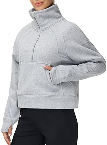 Фитнес, мъже, женската половина от мълния пуловер руно щанд яка hoody с джобове дупка за палеца