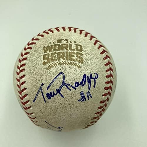 Използвани бейзболни топки Световните серии С автограф Извършвам бригада JSA COA Chicago Cubs - MLB С автограф