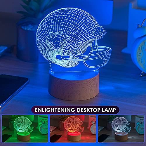 Футболна лампа LitCrafts 3D Night Light като футболен декор за стаята на Момчетата - Футболни Подаръци за момчета,