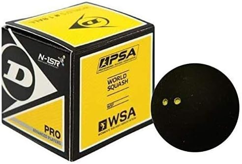 Топка за скуош Dunlop Pro с двойна жълта точка, 1 опаковка