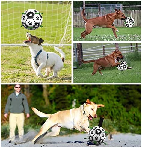 zocapuy Играчки за Кучета Интерактивни Играчки за малки Кученца Футболна Топка с тренировъчна площ Камбана за