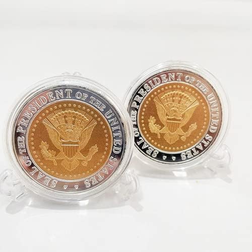 Изборите за Президент на САЩ Тръмп в 2021-2025 години Златна два цвята Възпоменателна монета Challenge Coin Колекционерски монети (2)