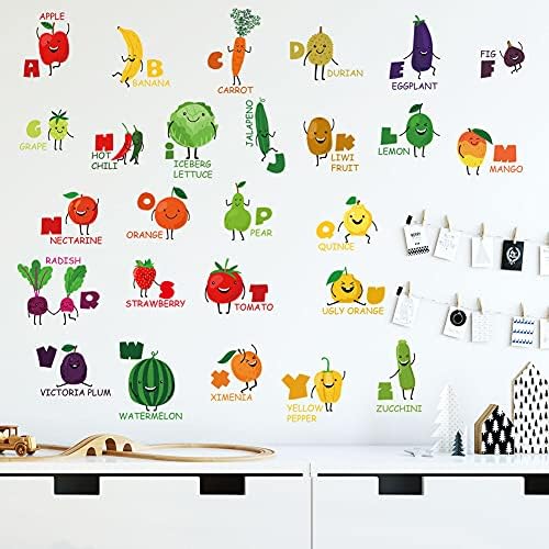 Wallpark Карикатура, Плодове Зеленчуци Английското Име на Стикери За Стени, Стикери за Стена, За Деца Детска