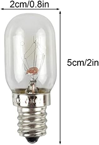 10 Ватова Крушка за фурна E12 Small Base Smoke Lamp-2700K Топло Бяла Светлина за микровълнова печка AC 120 В Лампа с кристали сол 300-градусная висока температура лампа за микровълнов