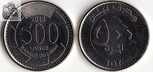 Новата азиатска река Ливан 500 2012 Нова Колекция от чужди монети