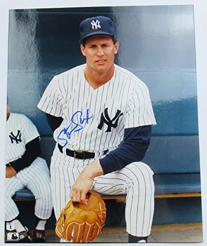 Автограф на Стив Сакс с Автограф 8x10 Снимка III - Снимки на MLB с автограф