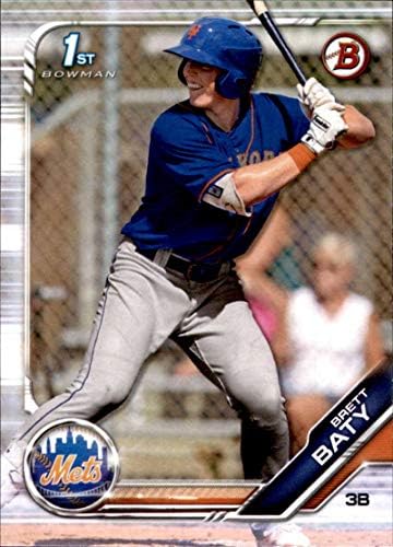 Бейзбол в драфте Боумена 2019 BD-39 Брет Бати Ню Йорк Метс Официалната търговска картичка MLB, издаден Topps
