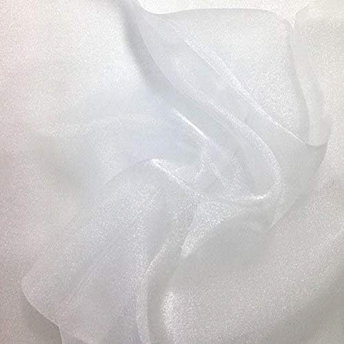 LA Fabric Spot Inc, Лъскава Прозрачна Тъкан от Органза с Блестящи Кристали за Мода, Бродерия, Украшения Ширина