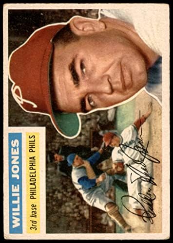 1956 Topps 127 Грай Уили Джоунс Филаделфия Филис (Бейзболна картичка) (Сив облегалка) VG Phillies