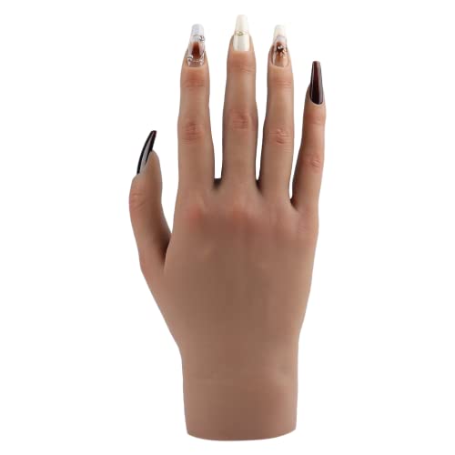 Силиконовата практически ръка за акрилни нокти, режийни ръце за практики, използване на въздушната нокти, ръка