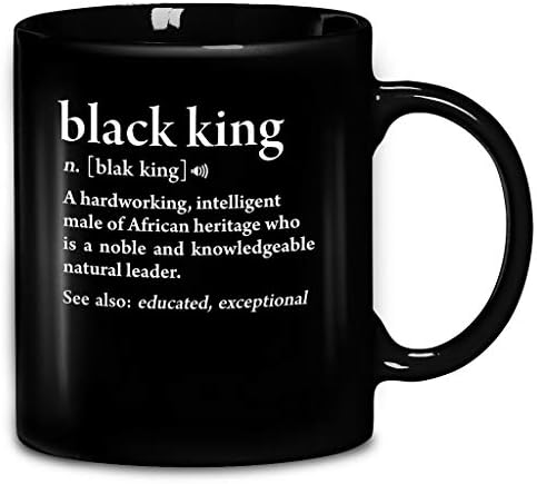 Черен Крал Определяне на Африканска Гордостта на Меланин Образован Черна История Кафеена Чаша 11 грама Керамични