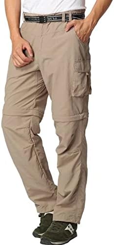 Мъжки Туристически Панталони Бързо Съхнещи Конвертируеми Леки Външни Панталони-Карго Джоб За Пътуване На Открито
