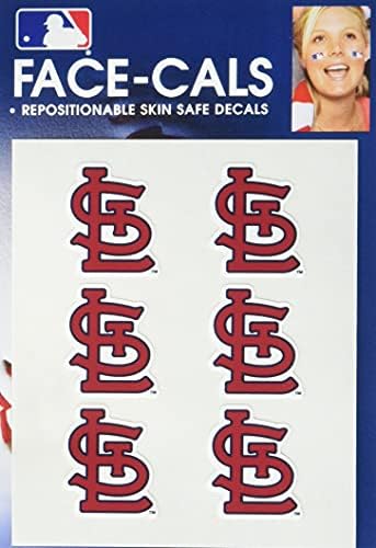Татуировки на лицето WinCraft MLB St. Louis Кардиналите, Цветовете на отбора, Един Размер