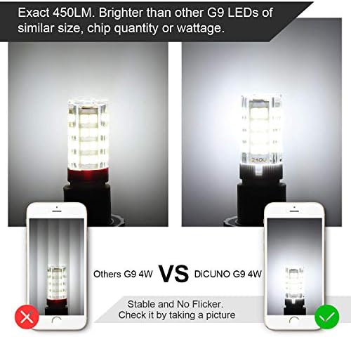 G9 led лампа, 5 W замяна на 40 Вата галогенную крушка G9, дневна светлина 6000 До G9 царевичен кристална лампа