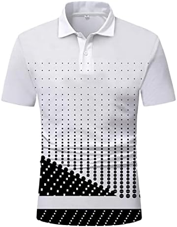 Мъжки ризи с къси ръкави, Мъжки Ежедневни Однотонная Свободна Тениска С Принтом и Къс ръкав Po Lo Shirt
