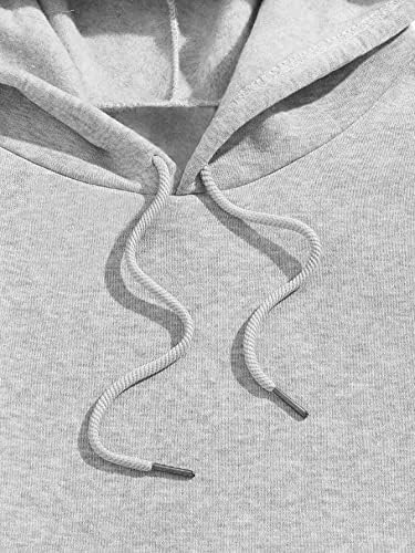 MakeMeChic Мъжки Ежедневни Основния Минерален Пуловер с качулка, Hoody, с капак и джоб