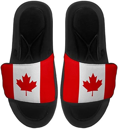 Най-сандали с амортизация ExpressItBest/Джапанки за мъже, жени и младежи - Флаг на Канада (Canadian) - Флаг