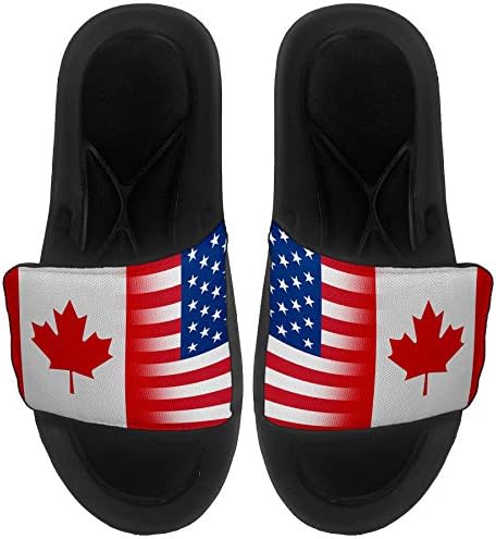 Най-сандали с амортизация ExpressItBest/Джапанки за мъже, жени и младежи - Флаг на Канада (Canadian) - Флаг