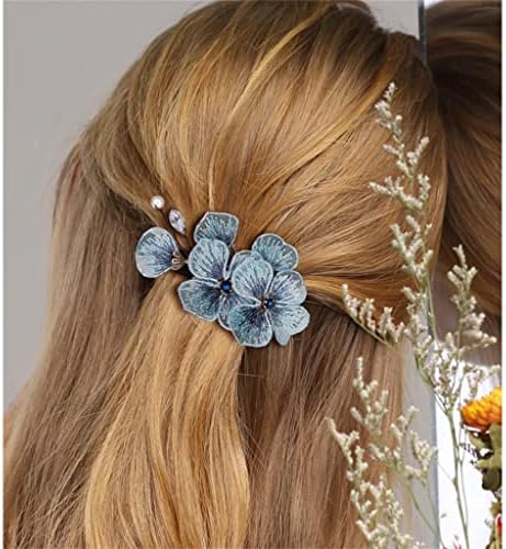 Дебела Бродерия Шнола за коса от Серията Butterfly Бродерия Хоризонтална Стяга Аксесоари за коса Пискюл Пружина