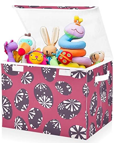 Кутия за съхранение на играчки FULUHUAPIN Eggs в Ретро Стил, Ракла с капак, на 16,5 x12,6x11,8, Твърди Кутии-Организаторите