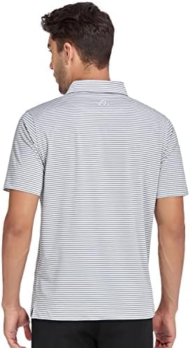 DEOLAX Мъжка Риза За Голф С Къс Ръкав, Абсорбиращи Влагата Ризи Поло в Райе за Мъже Dry Fit Performance Golf