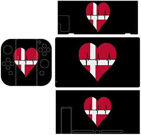 Любовта Дания Сърцебиене Термоаппликации Стикер на Кутията на Кожата Защитна лицева панел за Nintendo Switch