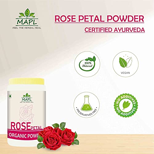Прах от венчелистчета на роза Малар | gulab Първи Powder | Чист и натурален | 100 G