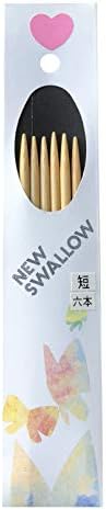 Tanimura Bamboo Wood Newswallow Play Къса 6 игли 5.9 инча (15 см) брой 8