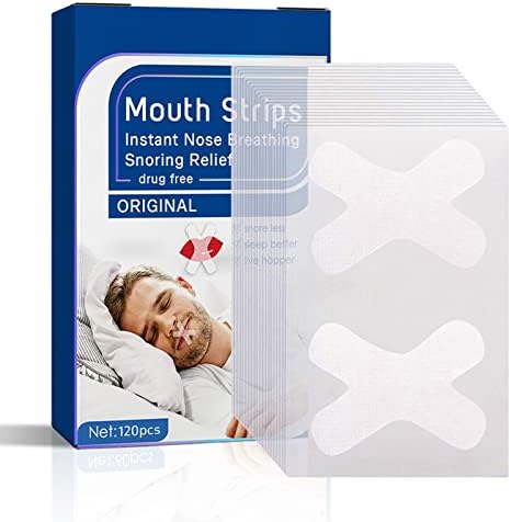 Лентата за устата по време на сън, Ленти за сън в размер 120 единици за мека предотвратяване на хъркането и