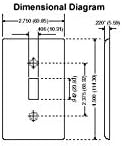 Стенни панел превключвател Leviton 80701-GY с превключвател на 1 група, Стандартен Размер, Термопласт, найлон,