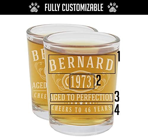 Персонални Чашки Spotted Dog Company 2pk с Надпис 2,5 грама за подаръци за рожден Ден, Бърнард, Чаша за рожден