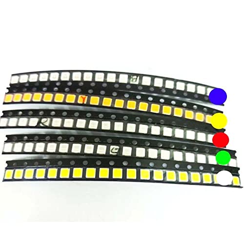 500шт 2835 0,5 W SMD LED 5 Цвята x 100шт Диоди SMD LED 2835 Светоизлучающий диод ЧЕРВЕН / Жълт/Зелен / Бял /