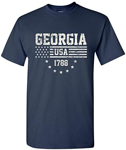UGP Campus Apparel Флаг на Държавността на САЩ - Тениска с Надпис America Founding State Pride