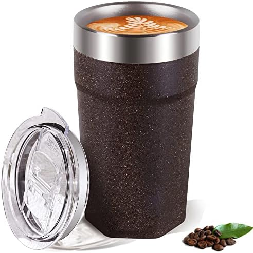 Кафеена Чаша KAFFTEC, Пътен Чаша Кафе, утайка от Чаша, 17 грама, Рециклирана утайка от Кафе Отвън и Вътрешно